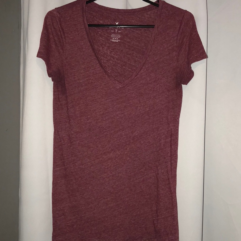 Maroon medium American eagle tee
